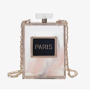 Clear Acrylic Clutch - Paris Edition